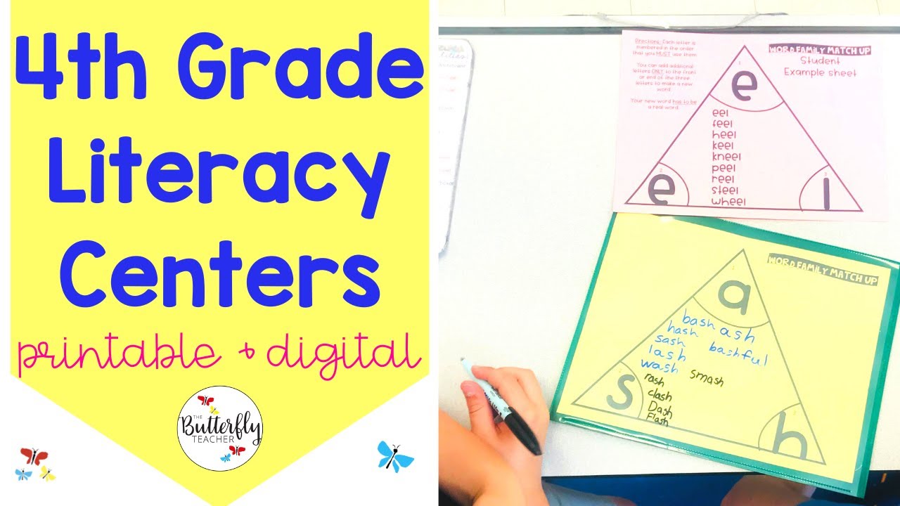 4th Grade Literacy Centers for Distance Learning