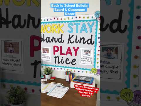 Back to School Bulletin Board & Classroom Decor #shorts