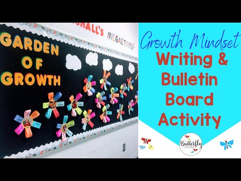 Spring Bulletin Board and Writing Activity | Spring Growth Mindset Prompt