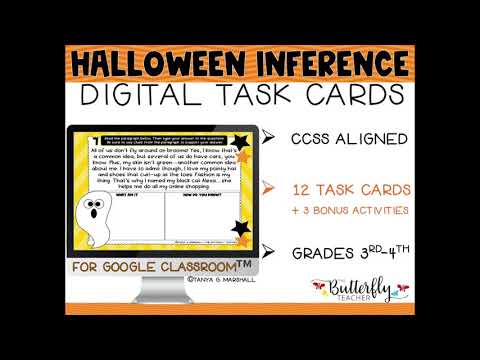 Halloween Inference Digital Task Cards