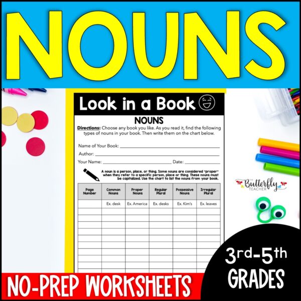 nouns parts of speech worksheet