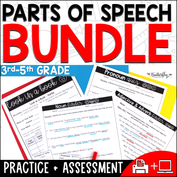 parts of speech worksheets