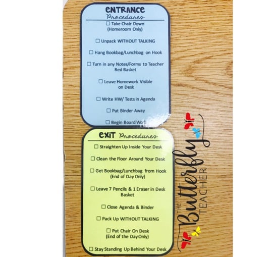 Student Checklists for procedures