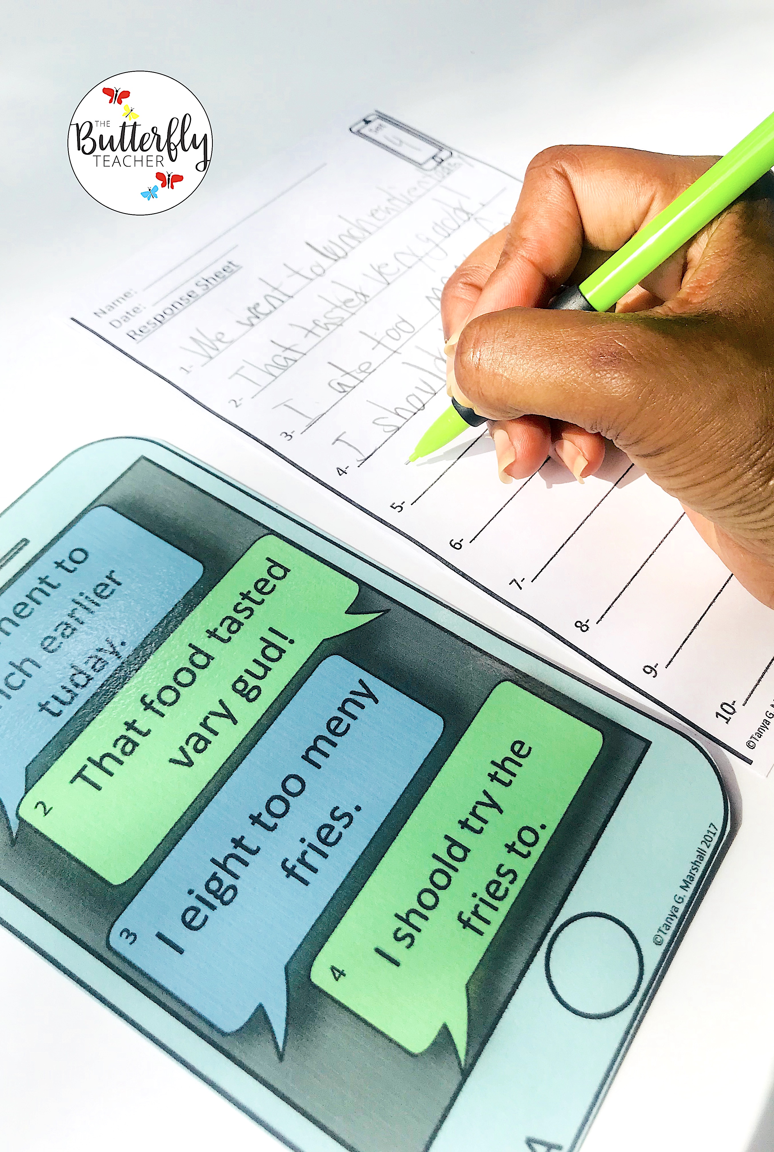 grammar review cell phone task cards