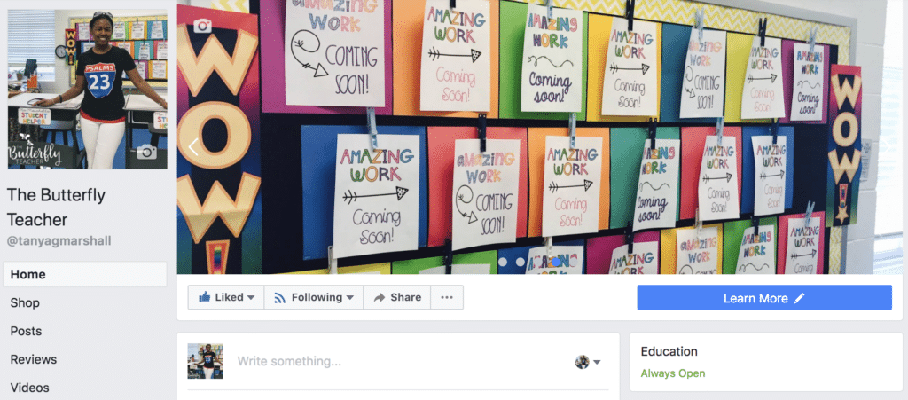 The Butterfly Teacher Facebook Page