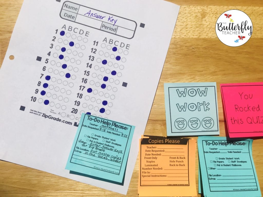 saving time grading student tests, quizzes, and papers