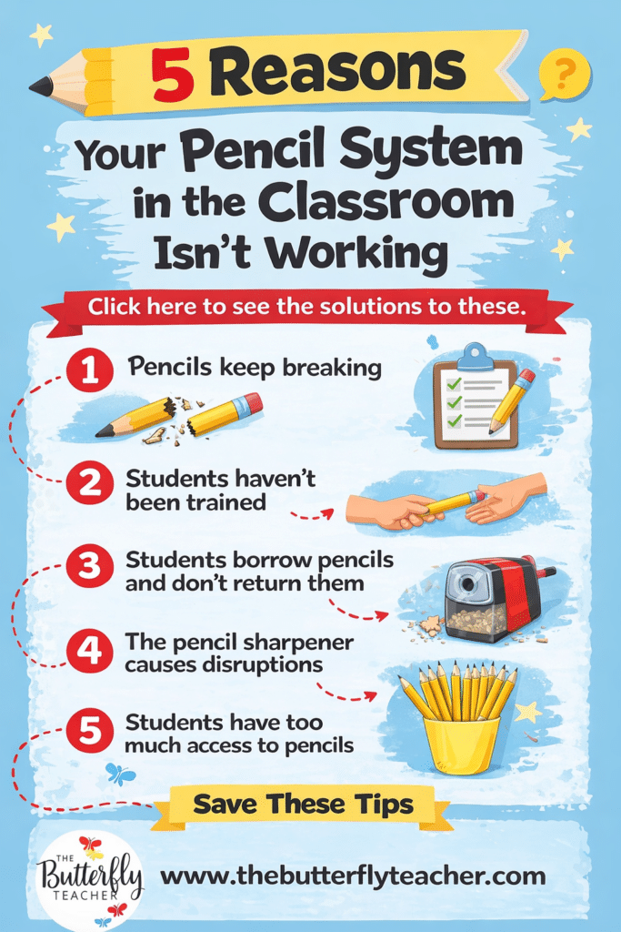 pencil system in the classroom