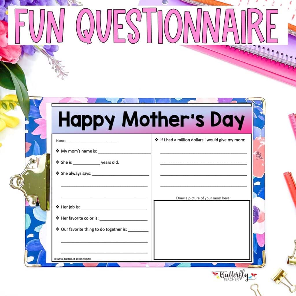 mother's day questionnaire
