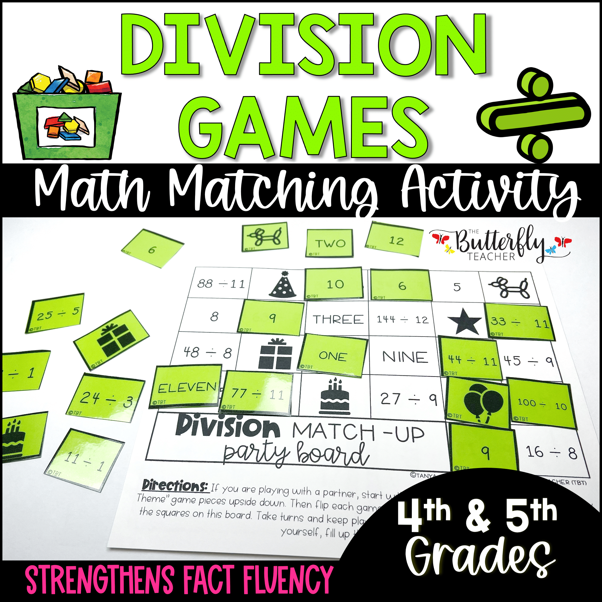 division games 4th grade math centers