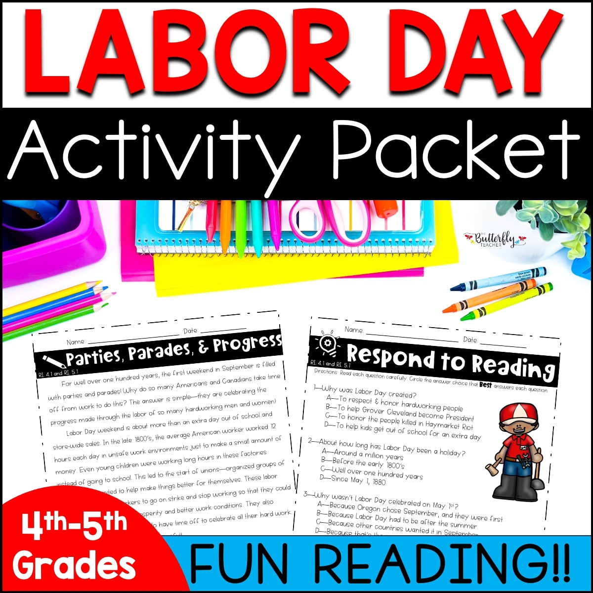 labor day activity packet