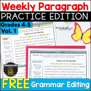 weekly paragraph editing free worksheets 4th 5th grade