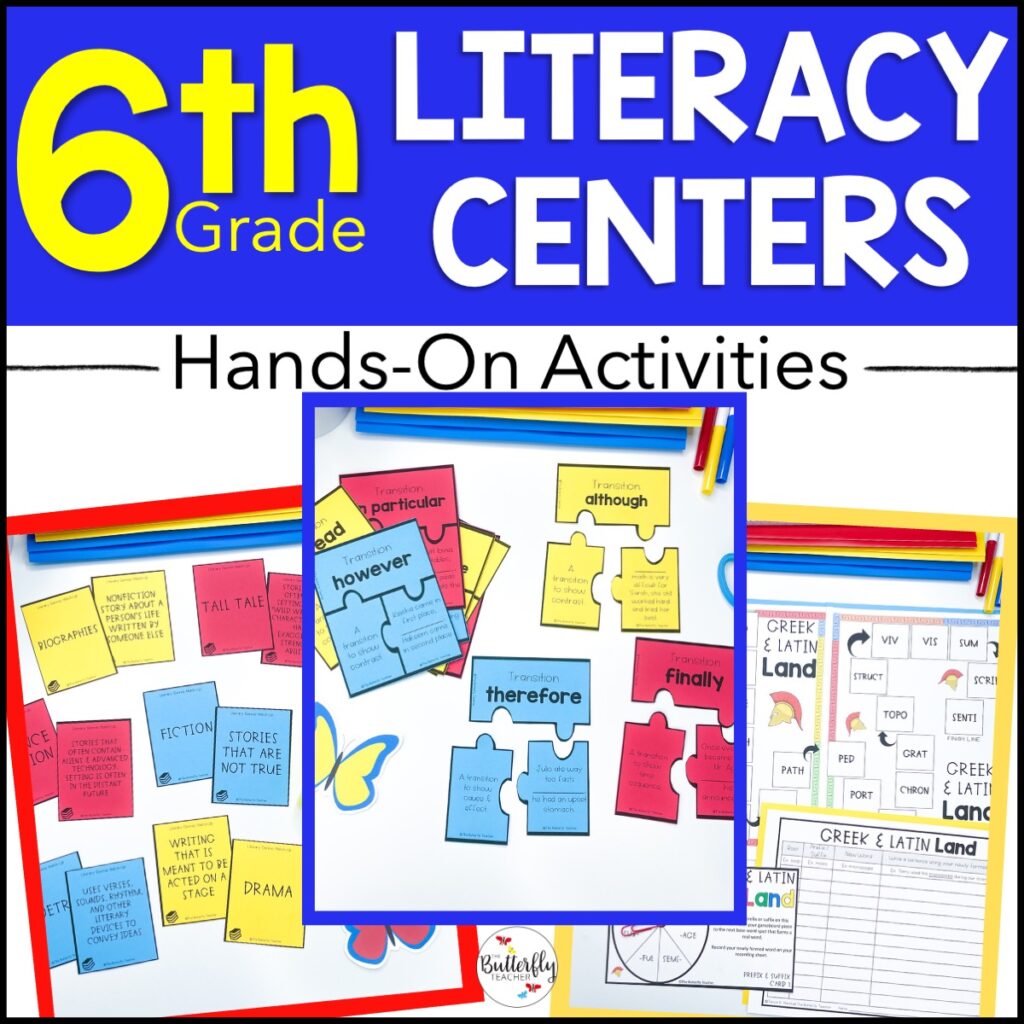 6th grade literacy centers