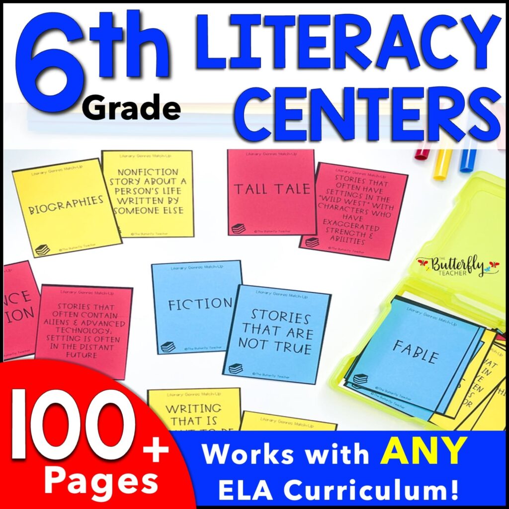 6th Grade Literacy Centers