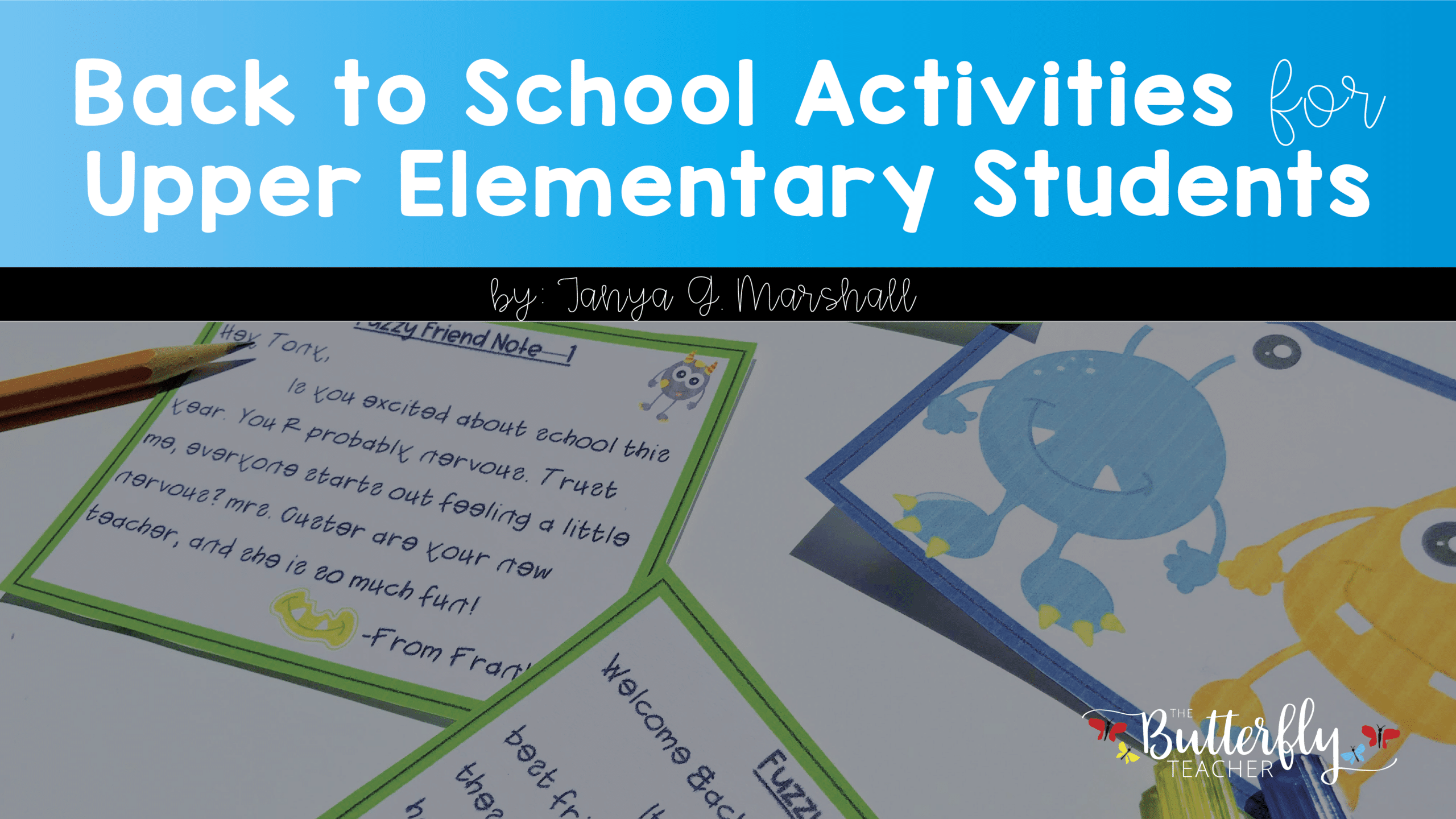 back to school activities for upper elementary