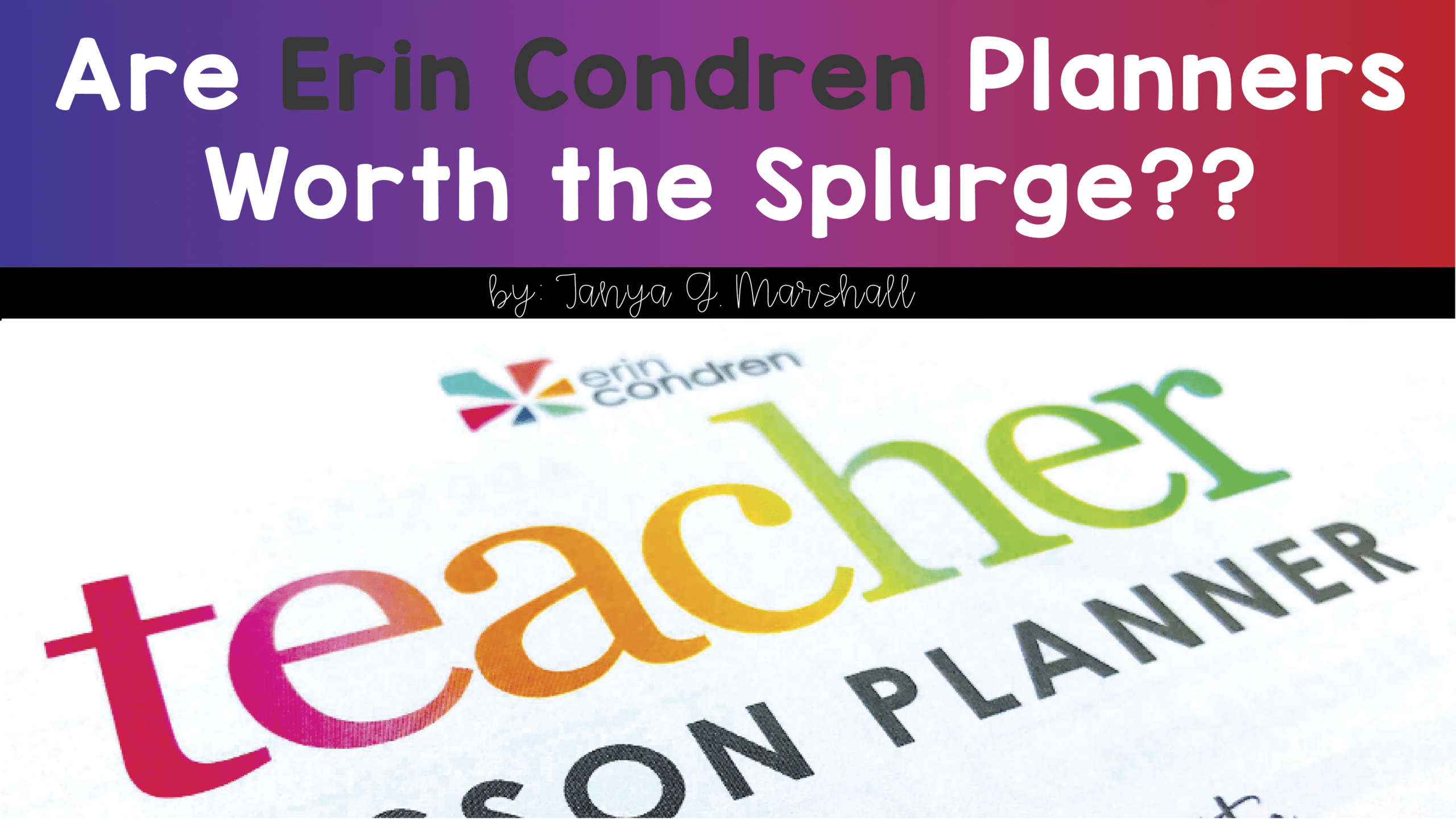 Erin-Condren planners for teacher