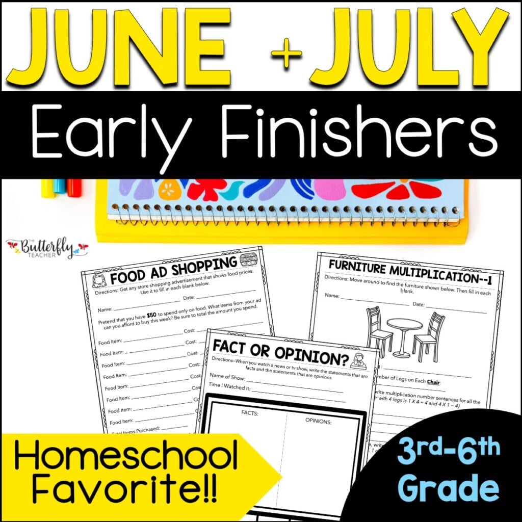 summer break learning activities
