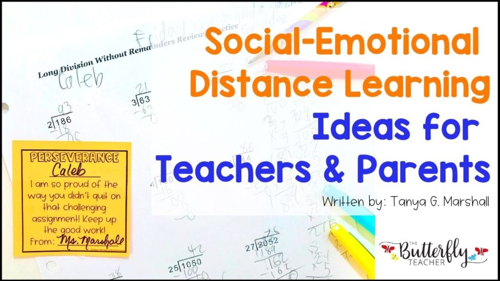 social emotional distance learning ideas