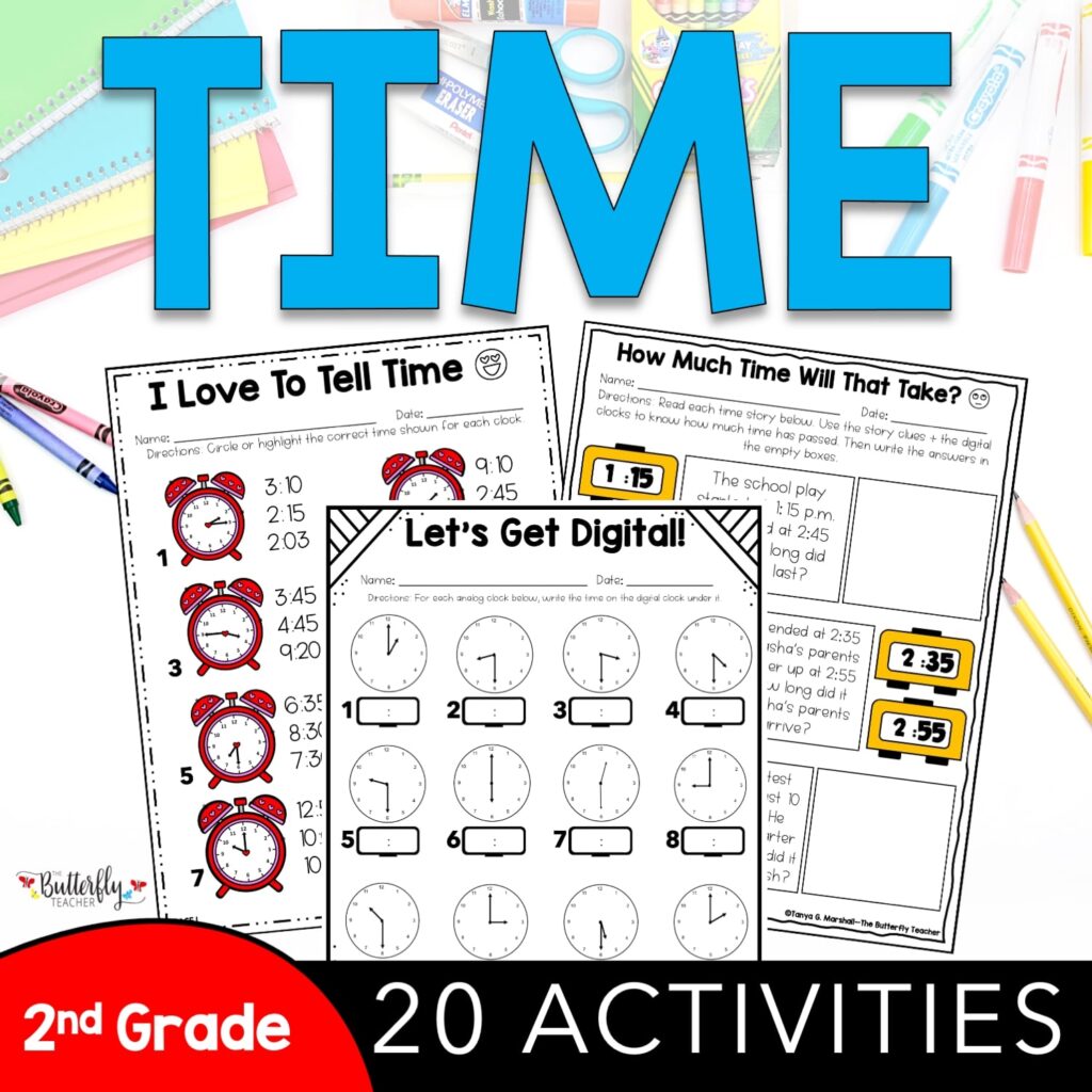 2nd grade time worksheets