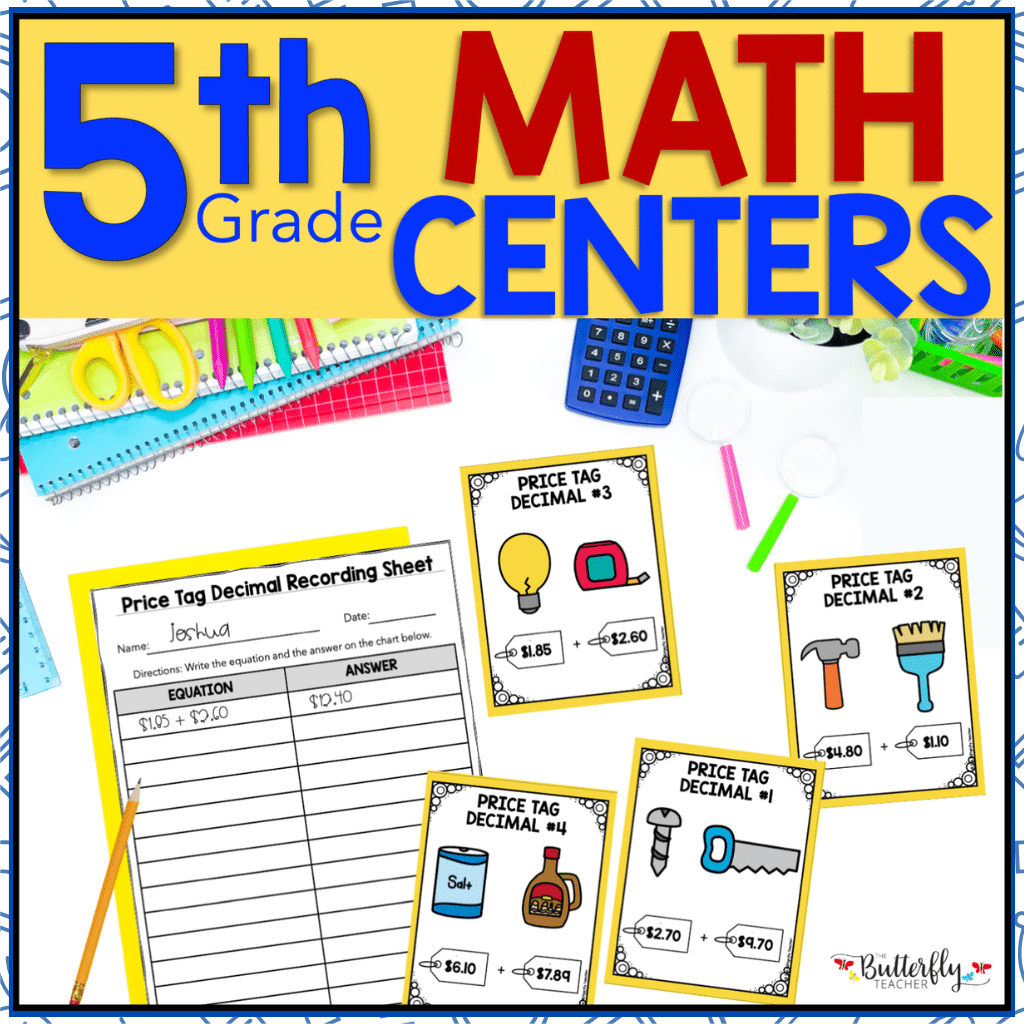 5th Grade Math centers