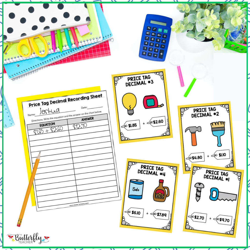 5th grade math centers packets