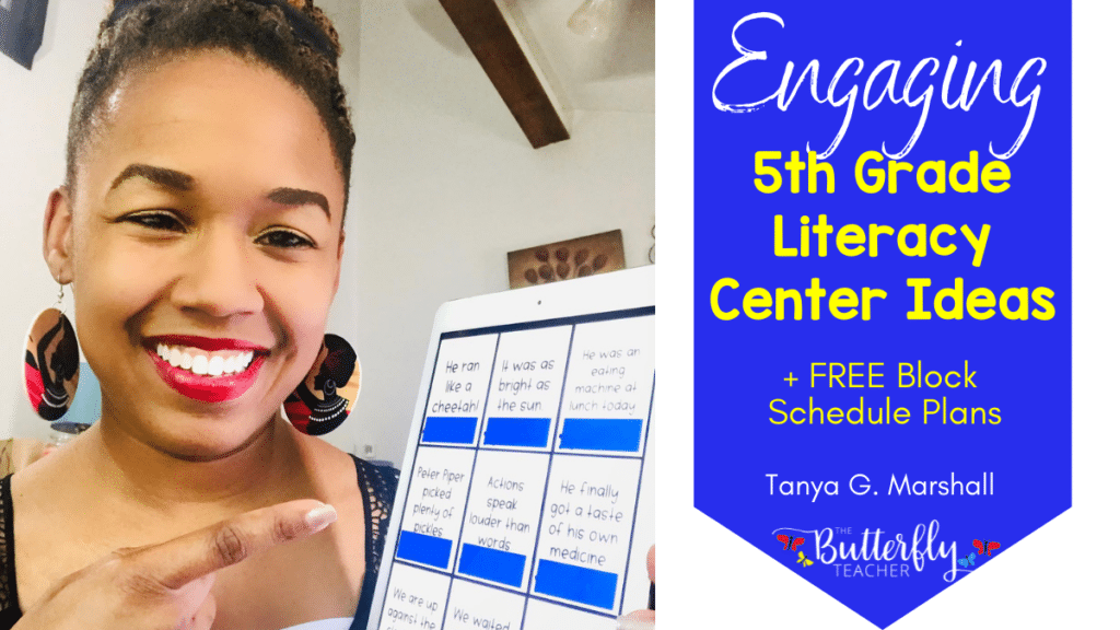 5th grade literacy centers ideas