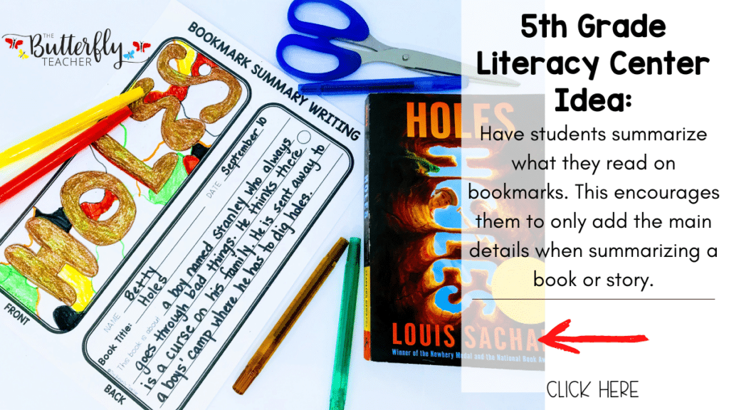 5th grade literacy centers