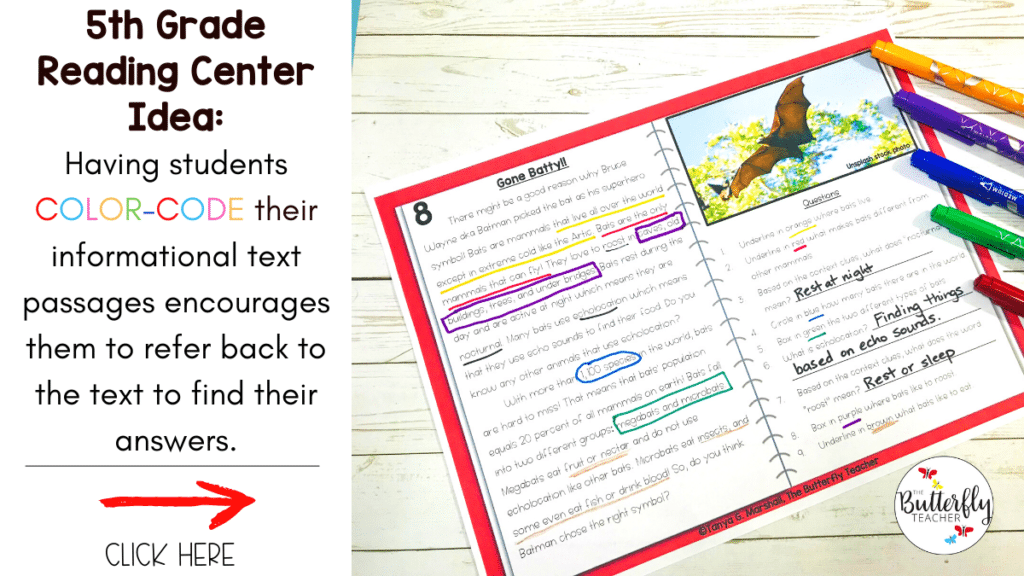 5th grade literacy centers