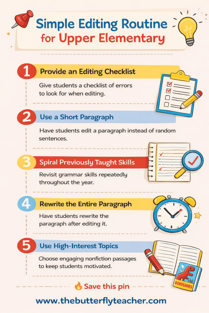 effective editing practice for upper elementary