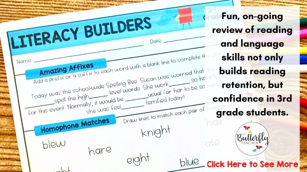 3rd grade spiral literacy practice