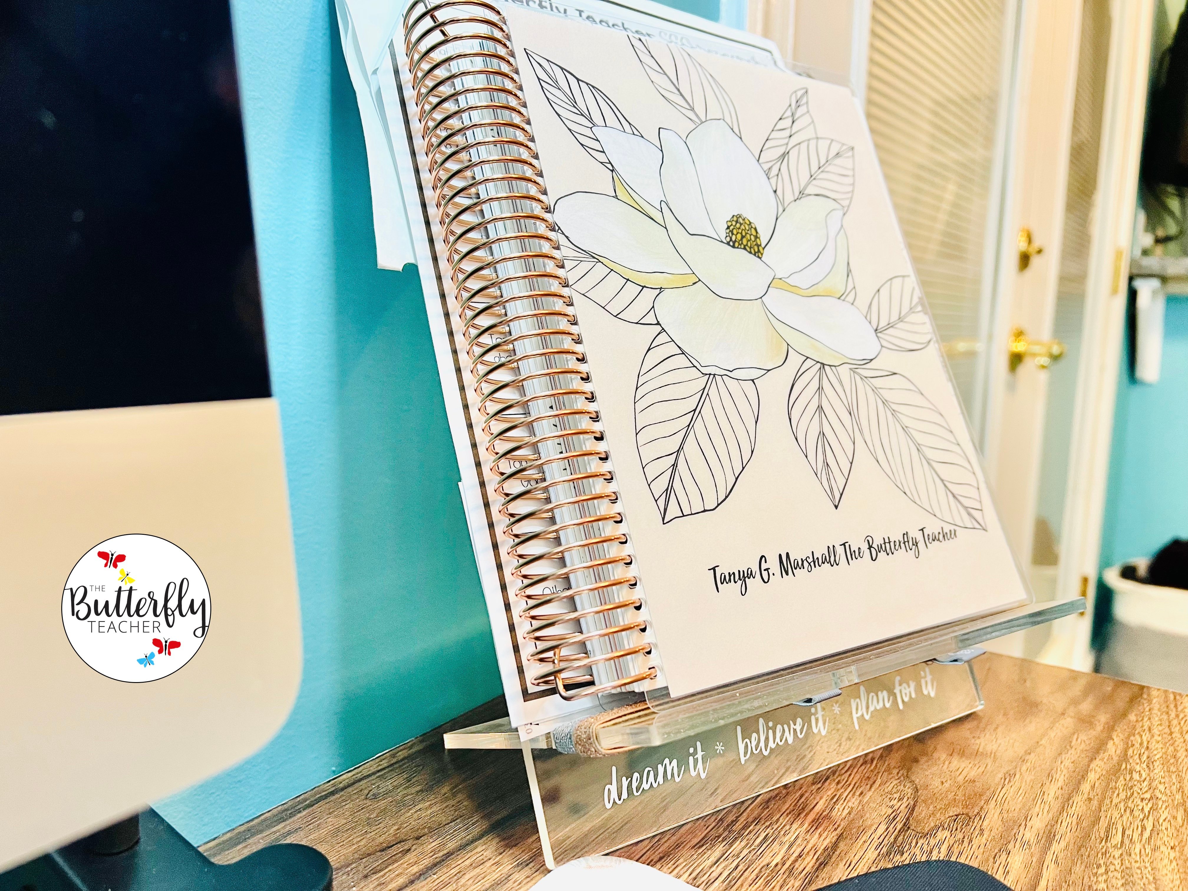 Teacher Desk Organization Accessories and Ideas 9 acrylic-planner-holder-for-teachers