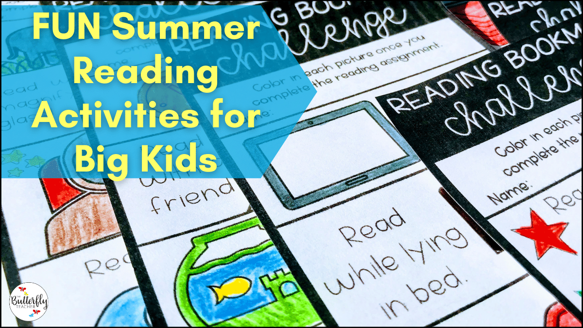 summer reading activities for upper elementary