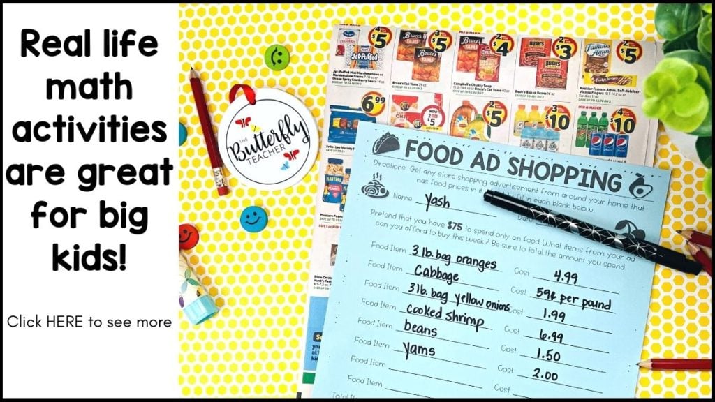 summer math activities for big kids