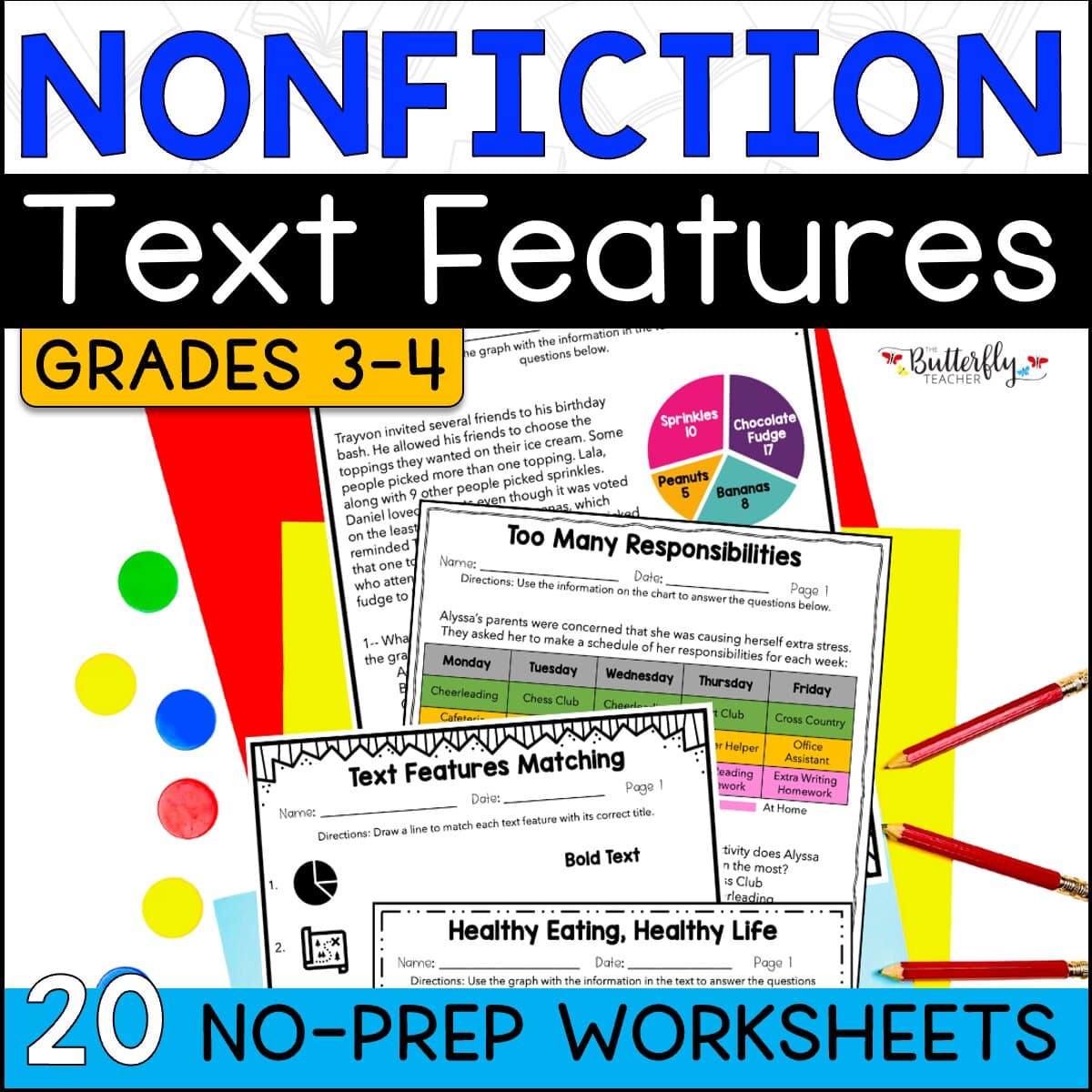 nonfiction text features worksheets 3rd grade