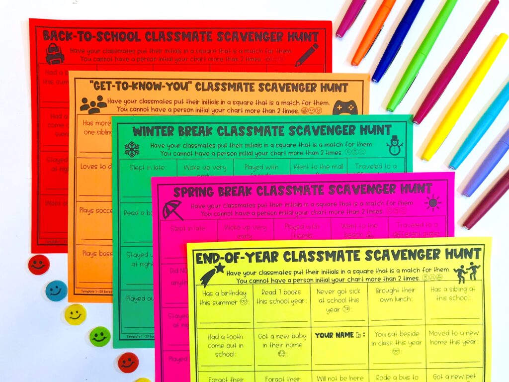 after winter break classroom activity