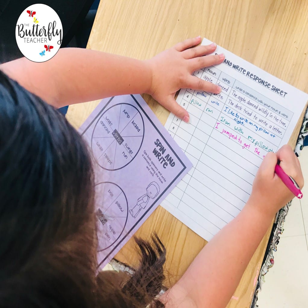 Spin and write early finisher activity.