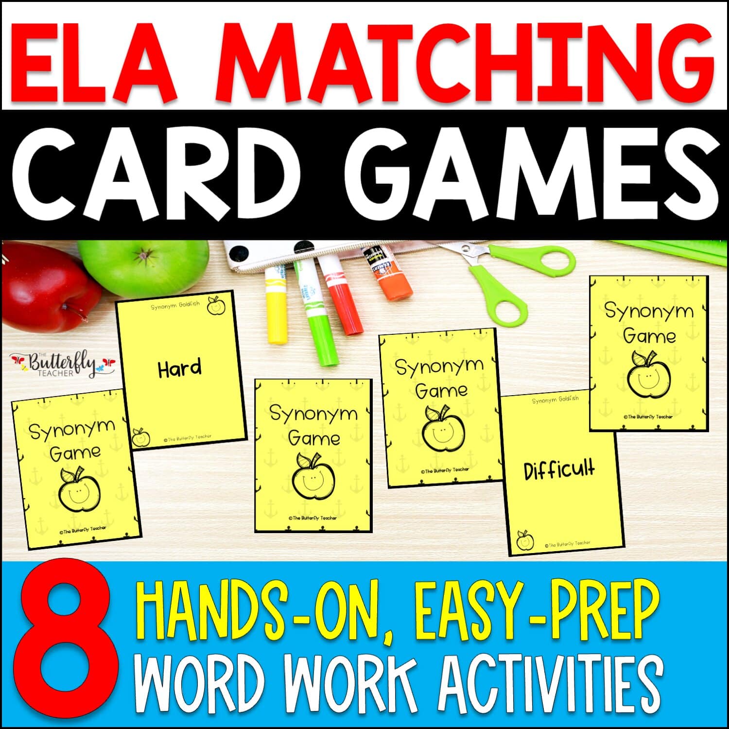 ELA matching word work games