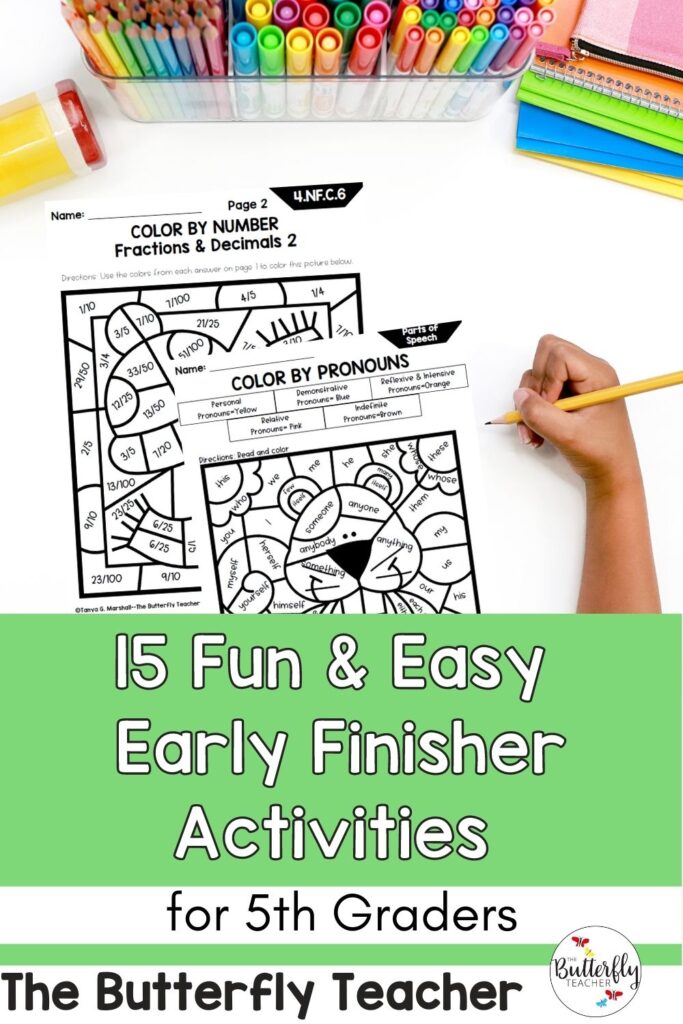 5th grade early finisher activities