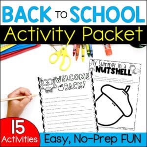 Back to School Activity Worksheets