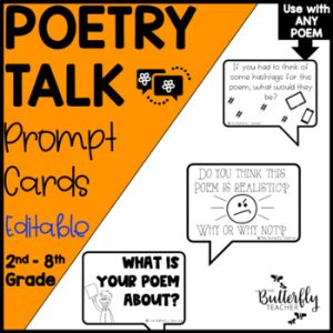 Poetry Prompt Cards | Printable Poetry Discussion Questions