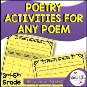 Poetry Activities For Any Poem | Graphic Organizers for Poetry Analysis