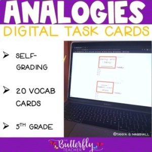 Analogies 5th Grade Vocabulary Activities 5th Grade ELA Test Prep