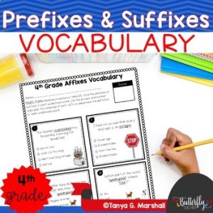 Fourth Grade Prefixes and Suffixes Vocabulary 4th Grade Roots & Affixes