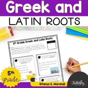 Greek & Latin Roots 5th Grade Vocabulary Activities 5th Grade Reading Test Prep