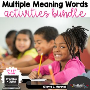 Multiple Meaning Words Activities Bundle 4th & 5th Grade Printable + Digital