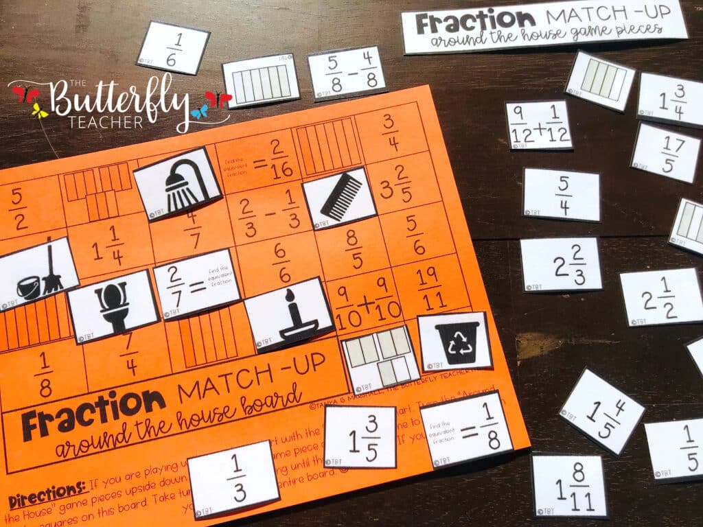 fraction activities for upper elementary