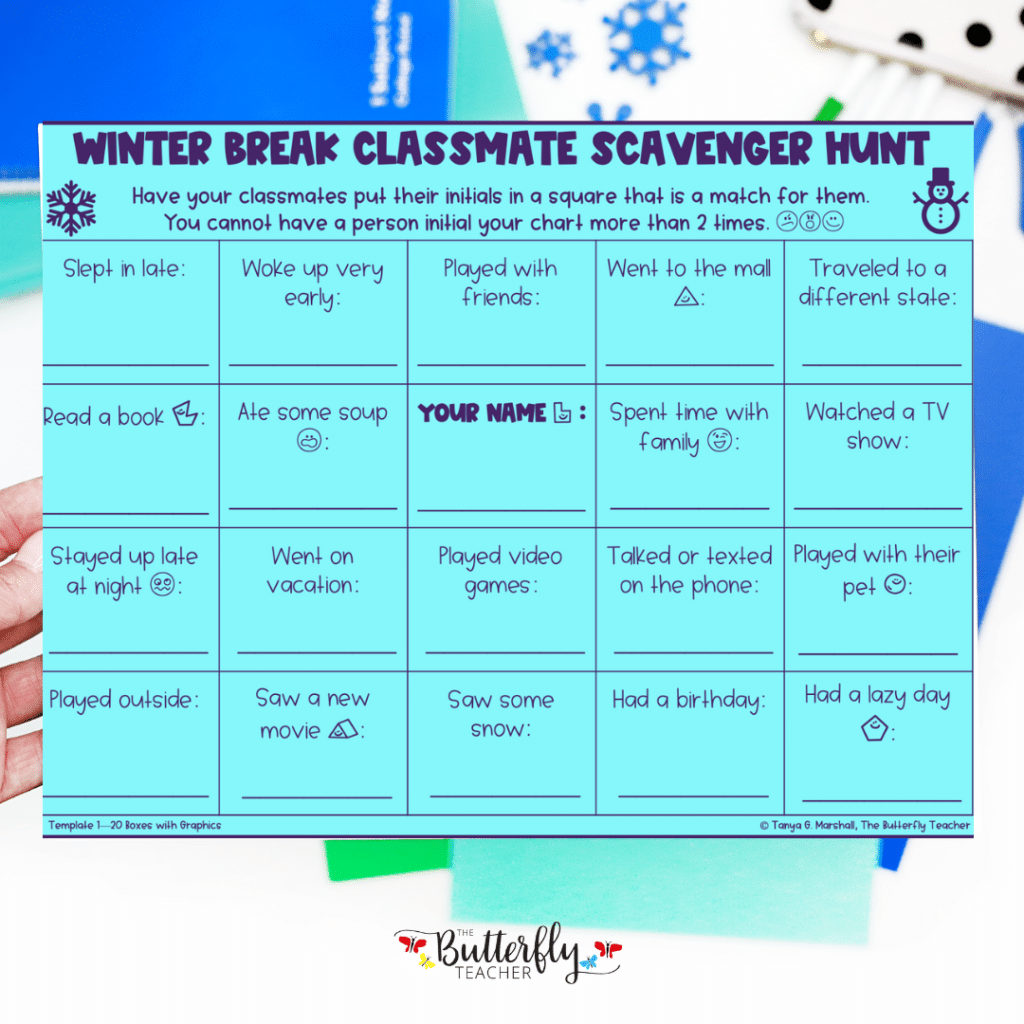 winter literacy activities for upper elementary