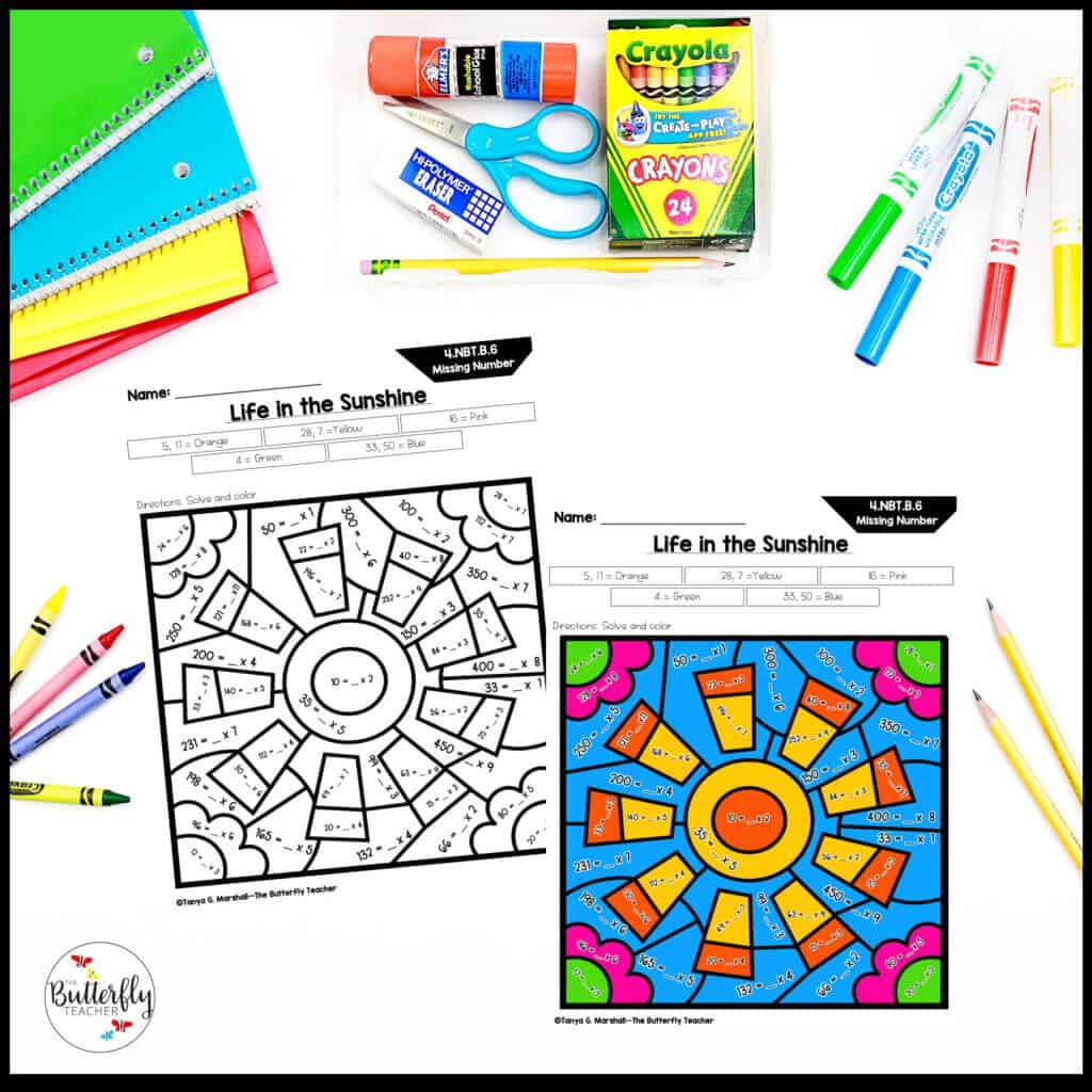 Effective Ways to Use Color by Code Math and Literacy Activities