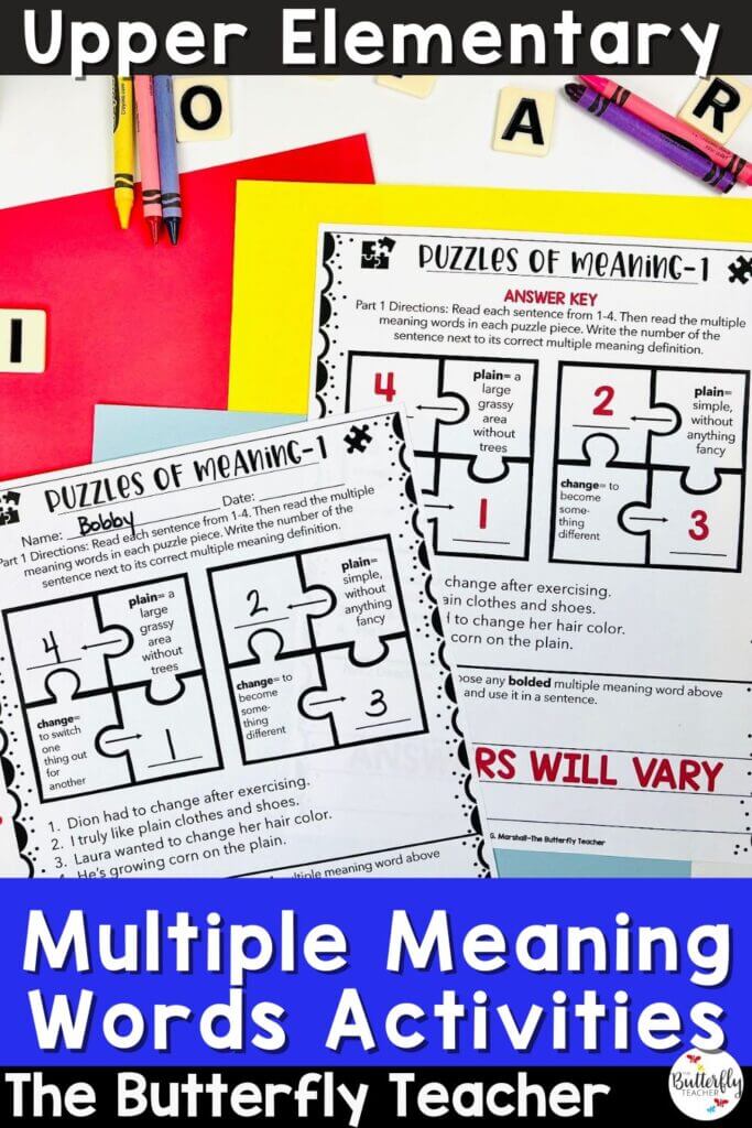 Strategies for Teaching Multiple Meaning Words