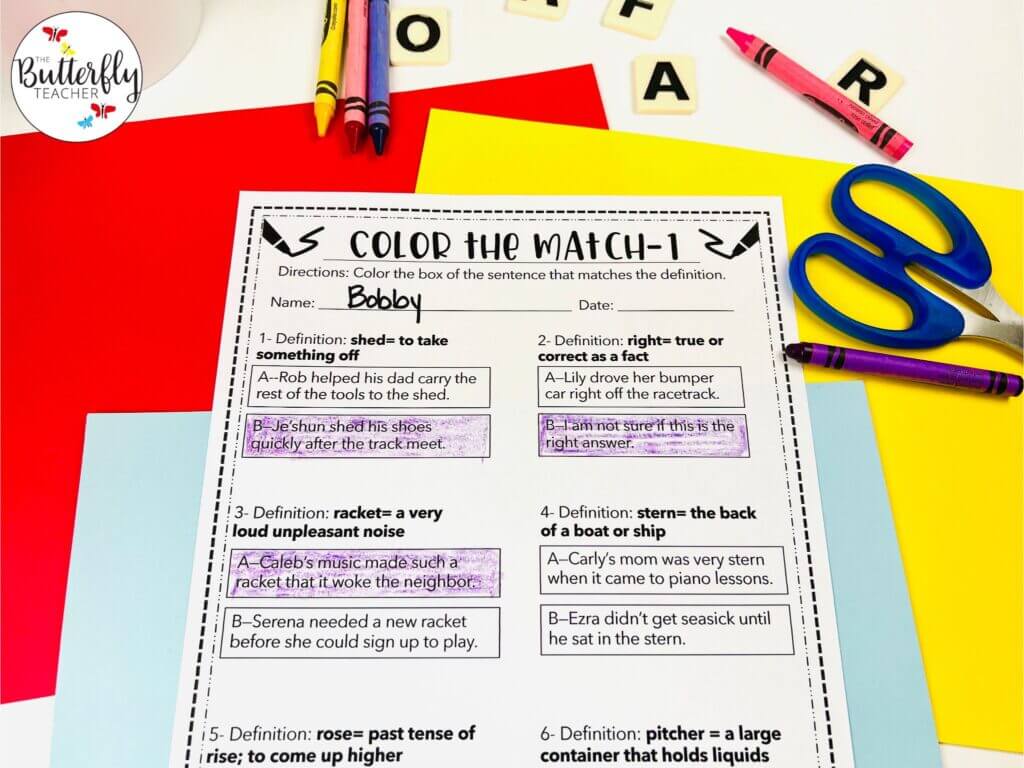 teaching multiple meaning words