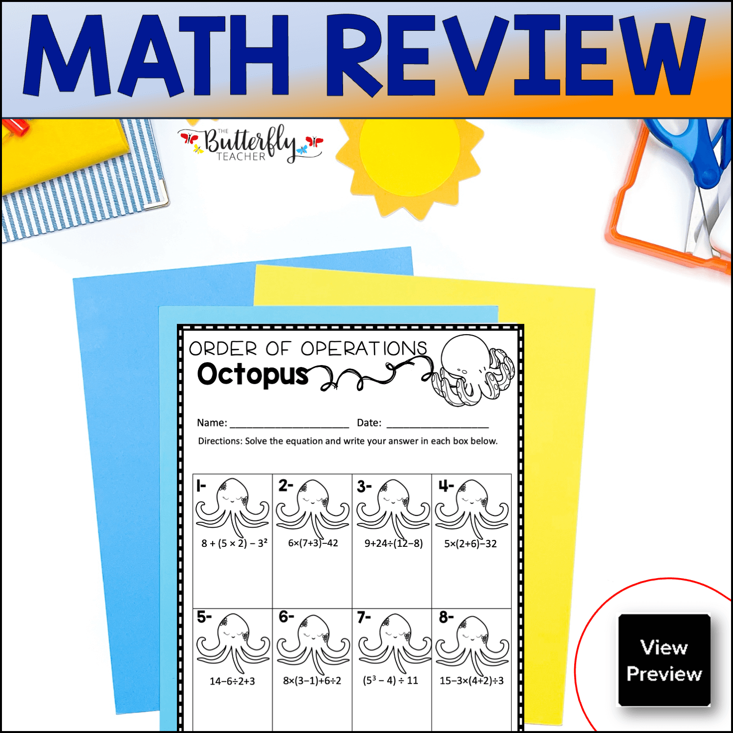 5th-grade-summer-packet-the-butterfly-teacher for Free Printable 5th Grade Worksheets 5th Grade Summer Packet - The Butterfly Teacher for Free Printable 5th Grade Worksheets